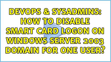 disable smart card logon regedit|How to remove Insert a Smart Card from Windows Login.